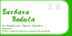 barbara makula business card